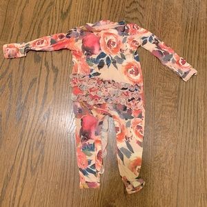 Posh peanut girls infant zipper pajamas